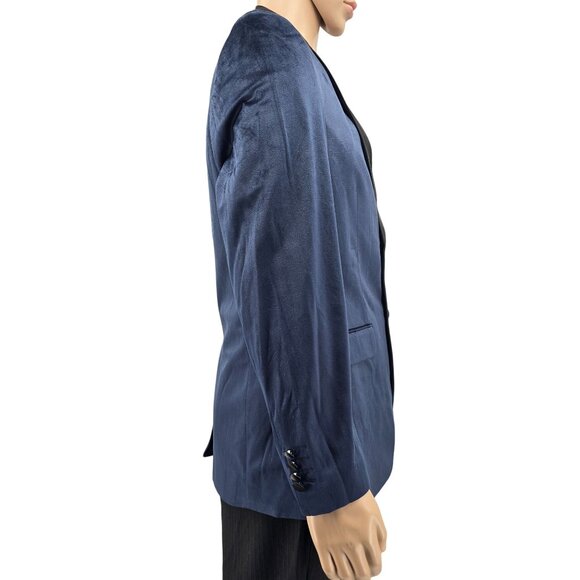 Harry Potter Wizarding World Ravenclaw 40R Mens Blue Velvet Blazer - Picture 2 of 11